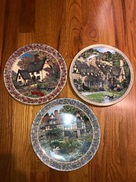 Cottage Gardens Plates X3