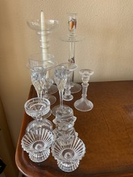 Crystal Candle Holder Lot