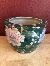 Oriental Vase Planter With Flowers