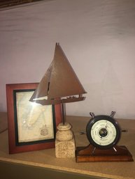 Airguide Barometer, Sail Bot And Cozumel Picture