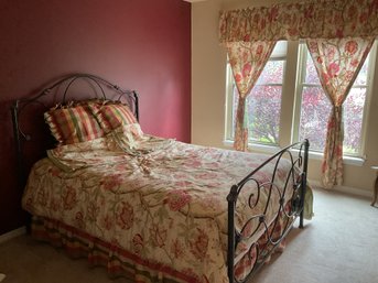Matching Bedroom Floral Comforter & Curtain  Set