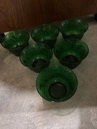 Set Of 6 Green Cups