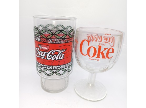 Coca Cola Glasses X2