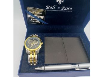Bell & Rose Watch And Pen And Box