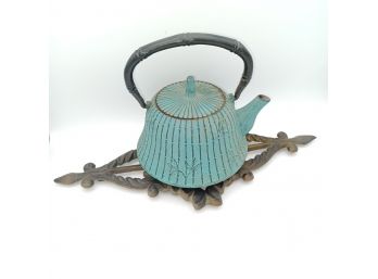 Metal Tea Kettle With Metal Stand