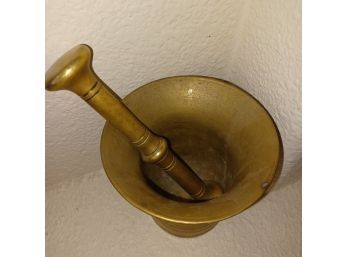 Vintage Brass Mortar & Pestal