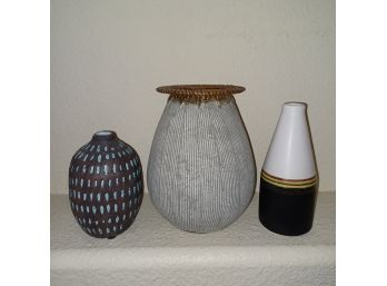 Pottery Vases X3
