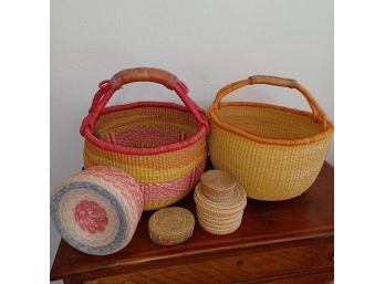 Alaffia Basket With Leather Handles