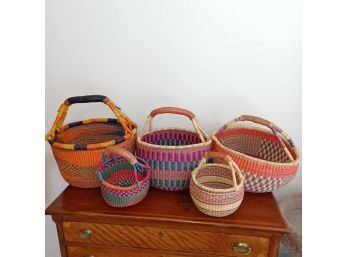 Alaffia Baskets With Leather Handles