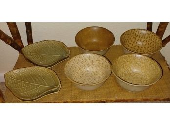 Vance Kitara Leaf Plates And Misc Bowls