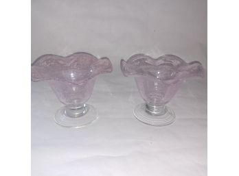 Pink Bubble Vase Cups X2