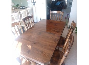 Dining Table 6 Chairs X2 Leafs