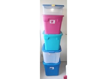 X5 Plastic Totes With Lids