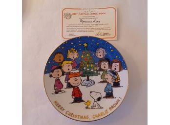 Charlie Brown Christmas Collector Plates X2