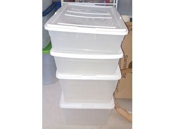 X4 Plastic Clear Totes