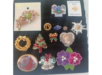 14pc Brooches
