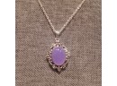 Purple Oval Necklace