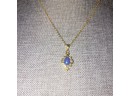 Blue & Gold Tone Necklace