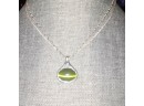 Green Oval Catseye Necklace