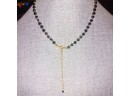 Black Heart Gold Tone Necklace
