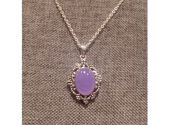 Purple Oval Necklace