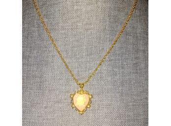 Heart Necklace Gold Tone