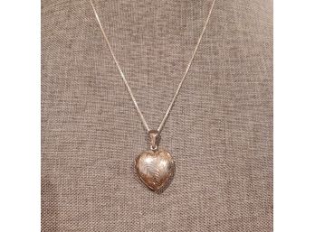 925 Sterling Silver Heart Locket Necklace