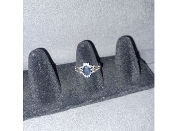 925 Sterling Silver Blue Sapphire Ring