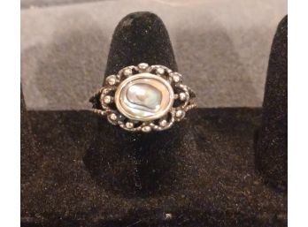 Sterling Silver 925 Mother Of Pearl Ring