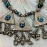 063 Lot Of Three Vintage Silver Statement Necklaces