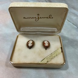 151 Vintage Screw-On 14k GF Cameo Earrings