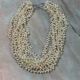 187 Vintage Layered Faux Pearl NecklaceChoker