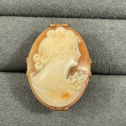 006 10k Gold Vintage Shell Cameo Ring Size 6, 2 Grams