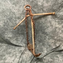 009 Antique Ship/Boat Anchor With Chain, 45' X 28'