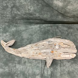 025 Handmade Beachwood Wall Decor Whale Sculpture