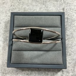 026 Sterling Silver Bracelet With Black Stone