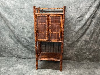 003 Antique Chinese Burnt Bamboo Cabinet