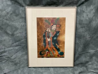 052 Chinese Watercolor Unsigned Framed Art
