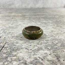 111 Jade Gold Tone Ring Size 4.75