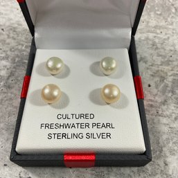 131 Cultured Freshwater Pearl Sterling Silver Earrings