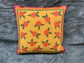 135 Yellow, Orange, Pink, And Green Decorative Pillow