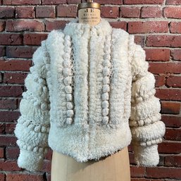 142 Vintage Norma Chunky Knit Cream Soft Womens Wool Jacket