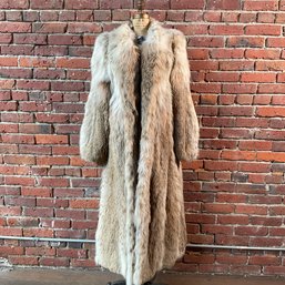 143 Vintage Foerester Furs Seattle Coyote Fur Long Coat