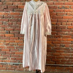 160 Vintage Christian Dior Lingerie Pink Silk Lace Women's Nightgown