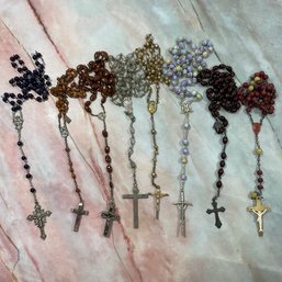 038 Lot Of Eight Vintage Rosaries