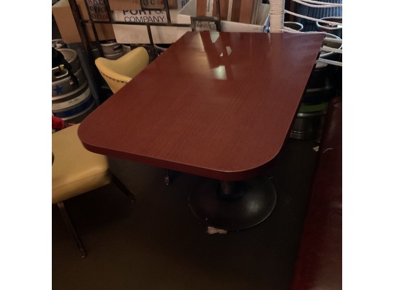 60s Formica Cherry Brown  Booth Table From Former Vanns Bros Restaurant West Seattle