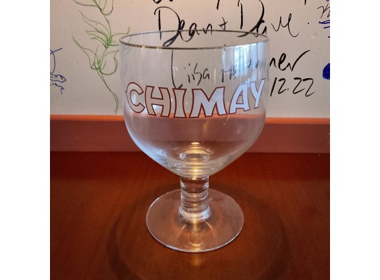 Vintage Chimay Beer Large Goblet Glass