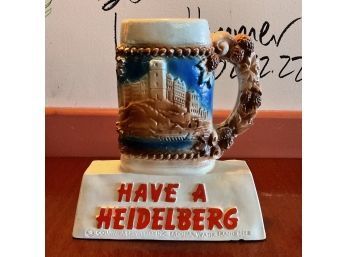 Vintage ' Have A Heidelberg' Beer Plaster Plaque Sign / Columbia Breweries
