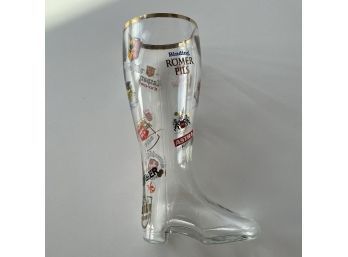 Commemorative  Neufang Pilsener Clear Glass Boot