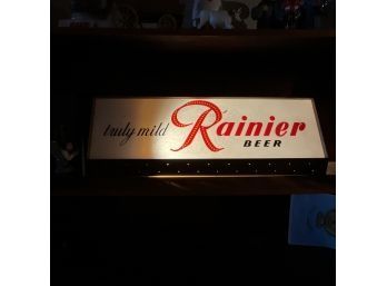 Vintage Rainier Beer Sign' Truly Mild Rainier Beer'